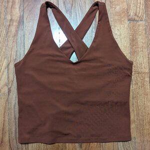 Girlfriend Collective Crossback Crop Tank Size L in Earth